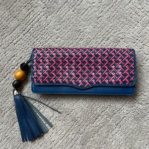 Rebecca Minkoff Woven Leather Long Clutch